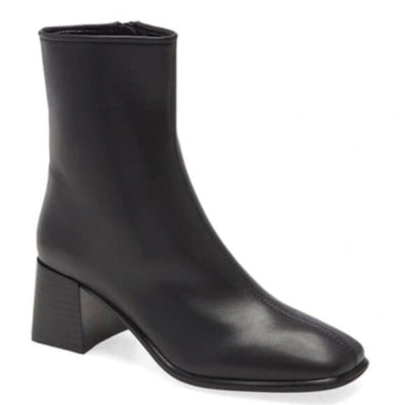 Jeffrey Campbell Troye Square Toe Soft Bootie In Black Size 6.5 $150 - Picture 1 of 7